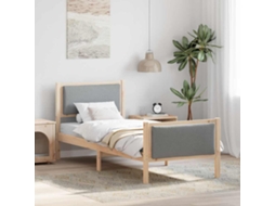 Vidaxl Estrutura Da Cama Cinzento-claro 75 X 190 Cm Tecido