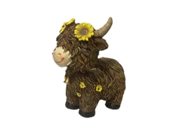 Vaca Highland Castanheira Decoração para Casa e Jardim Farmhouse, Presente de Ação de Graças e Natal LAXISCREED