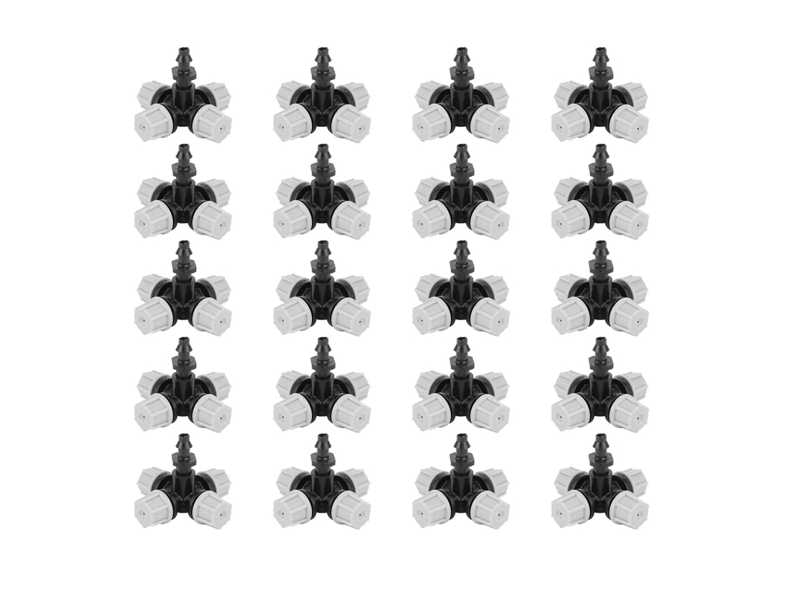 20pcs Aspersor Cruzado Com Conector Jardim Irrigação Acessórios