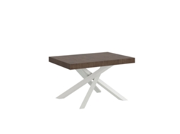 Mesa Extensível 130/234x90 Cm Volantis Pernas Brancas Nogueira Itamoby