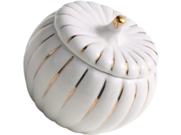 Pequena De Cerâmica Com Tampa De Porcelana Branca E Borda Dourada, Resistente Ao Vapor, Para Uso Doméstico E Em Gokoco