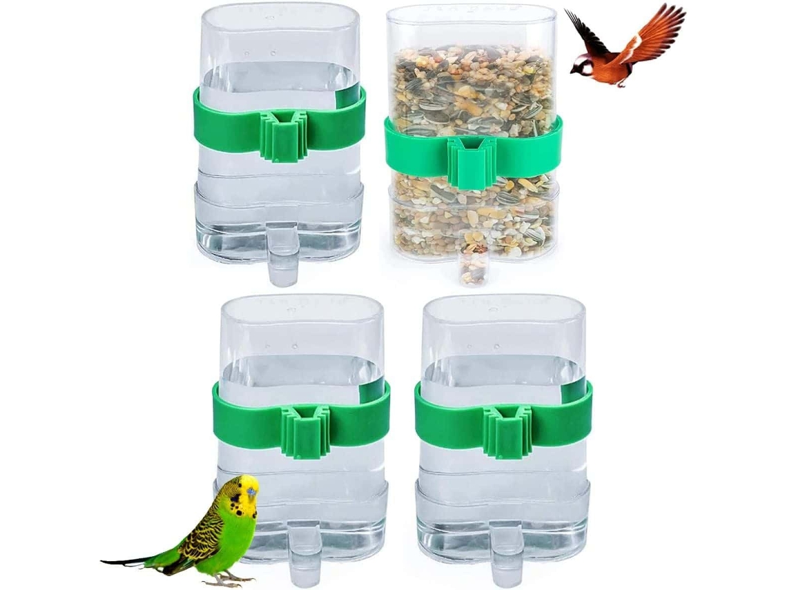 Dispensador Automático de Água para Pets, em Plástico Transparente, para Pássaros e Pequenos Animais, para Gaiolas AQUAFORGE