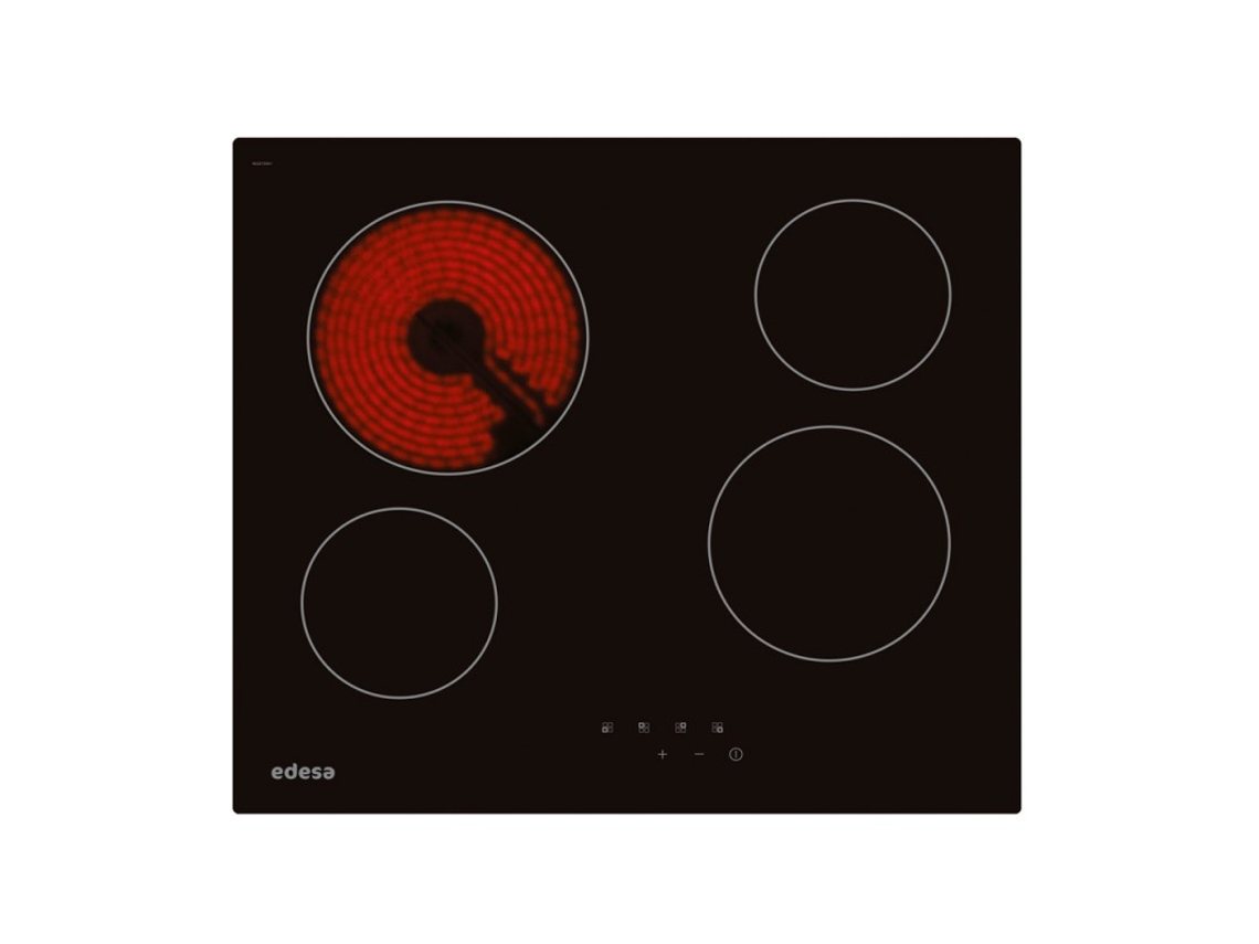 Placa de Vitrocerâmica EDESA EVT-6422 R (Elétrica - 62 cm - Preto)