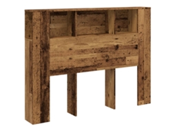 Armário Cabeceira MAISON EXCLUSIVE em Madeira Velha 140x18,5x102,5 cm