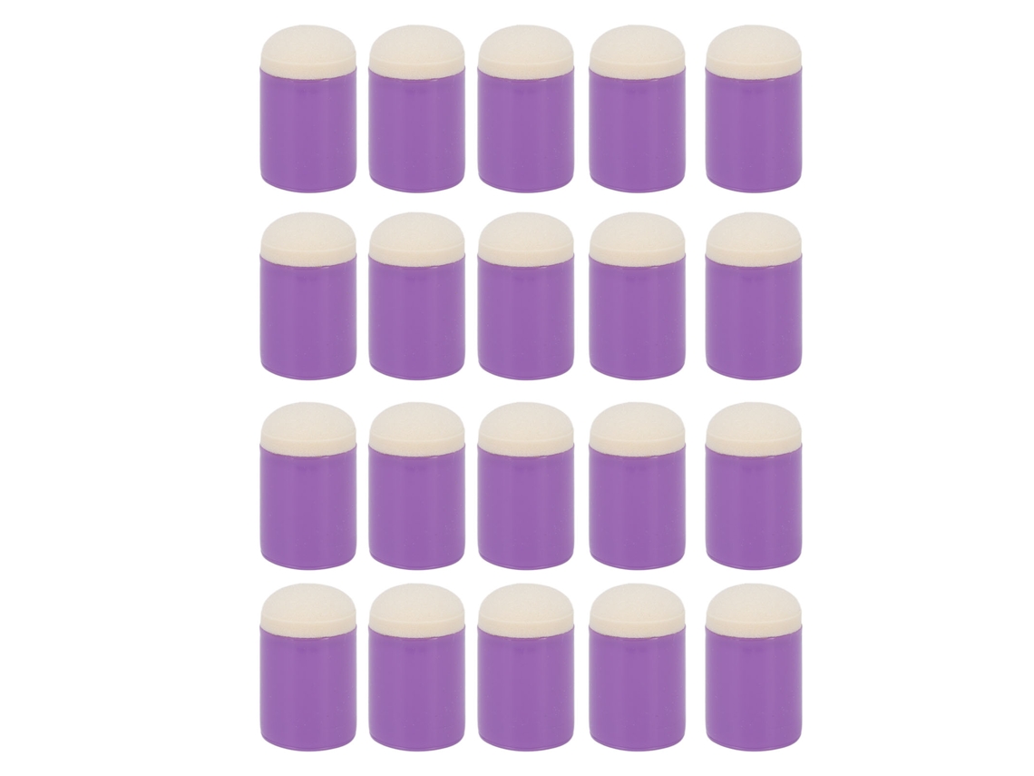 Juego de 20 mini esponjas de maquillaje para dedos, cabezal redondo Vantage