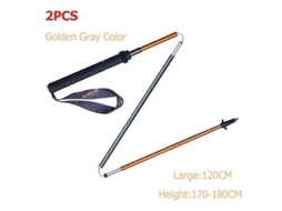 E4201 Bastão De Trekking Dobrável E Leve Com Trava Rápida, Ideal Para Caminhadas, Corridas E Trilhas, Em Fibra De Carbono.