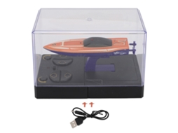 Ats barco de Control Remoto Miniatsura 2.4g Eléctrico, Velero de Stunt para Niños Y Niñas, Modelo de Juguete Competitivo Naranja
