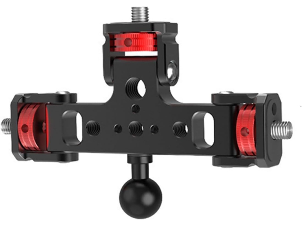 Suporte Triplo Ajustável de Alumínio de 6,35 Mm para Câmera de Ação e Celular. SFUSHOS