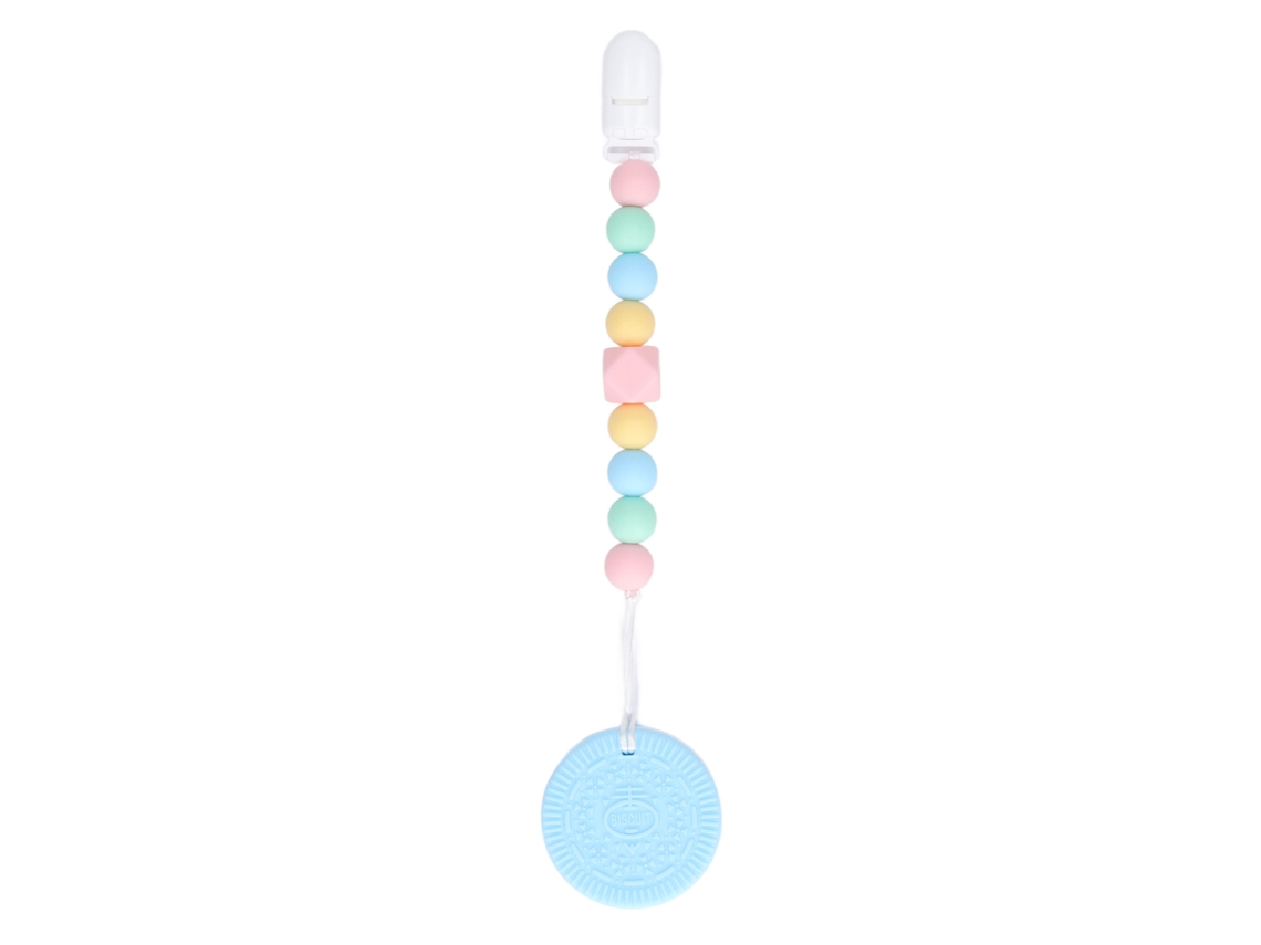 Primerox mordedor de Silicone para Bebê com Alívio de Gengivas Brinquedo de Dentição Azul Seguro