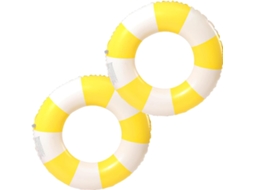 Boia Inflável Listrada, Pacote Com 2 Unidades, Estilo Vintage, Para Piscinas E Praia No Verão, Para Adultos E Crianças.