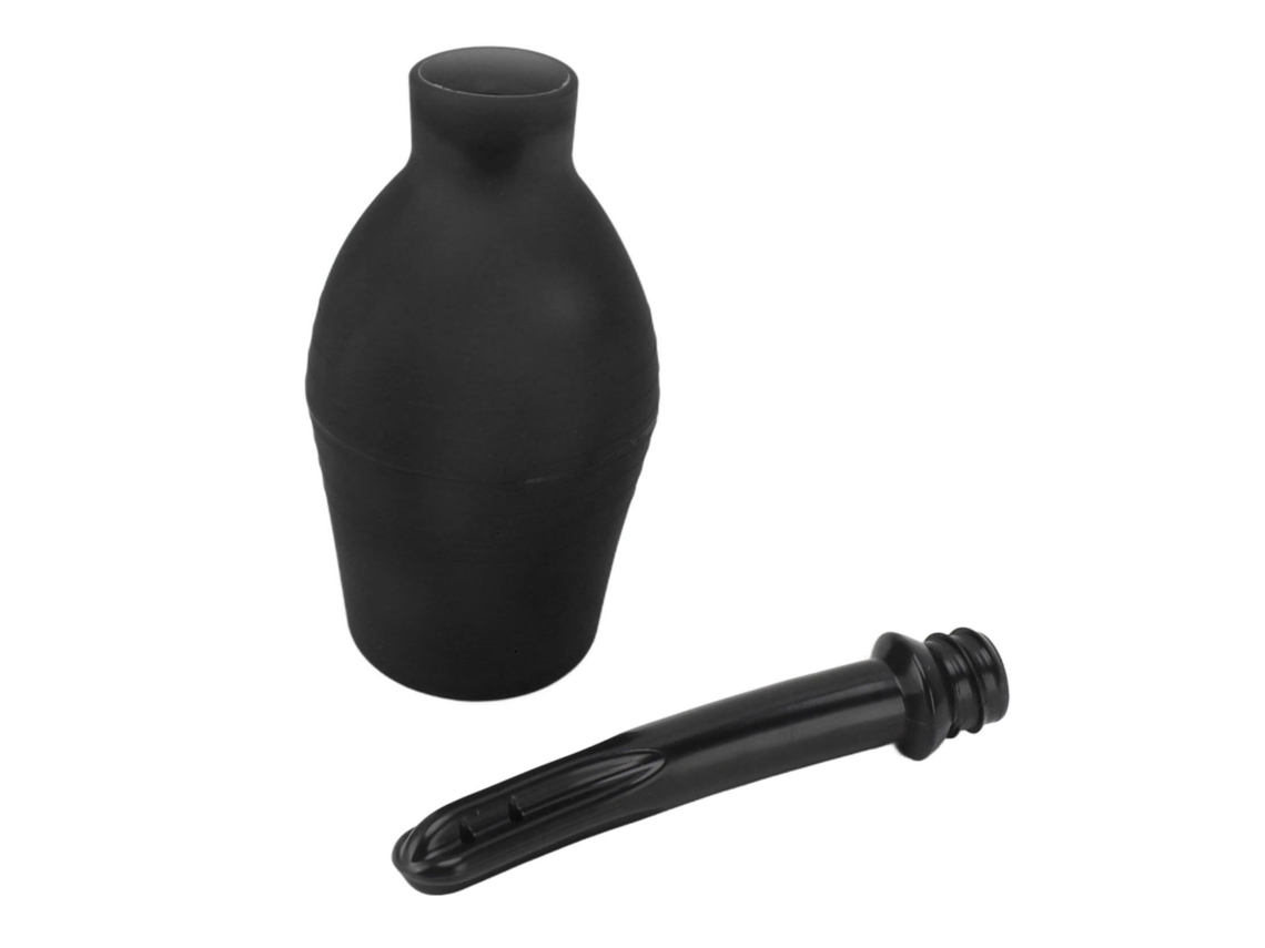 Kit Enema Silicone Reutilizável Higiênico 310ml Preto