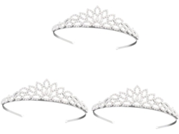 Coroa De Casamento Vazada Em 3 Peças Para Noiva, Tiara Elegante, Acessório De Cabeça Para Cerimônia E