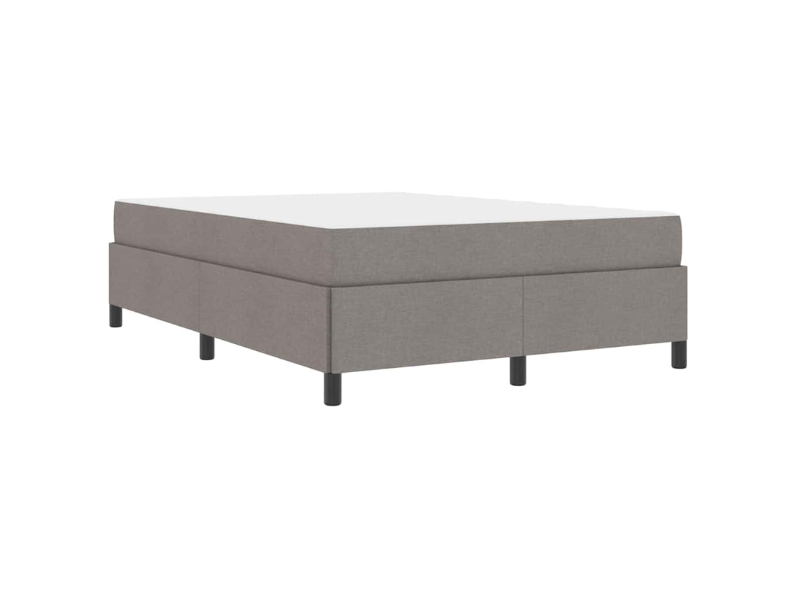 Conjunto 1 Cama Box Vidaxl Castanho-acinzentado Tecido (140 X 190 Cm)