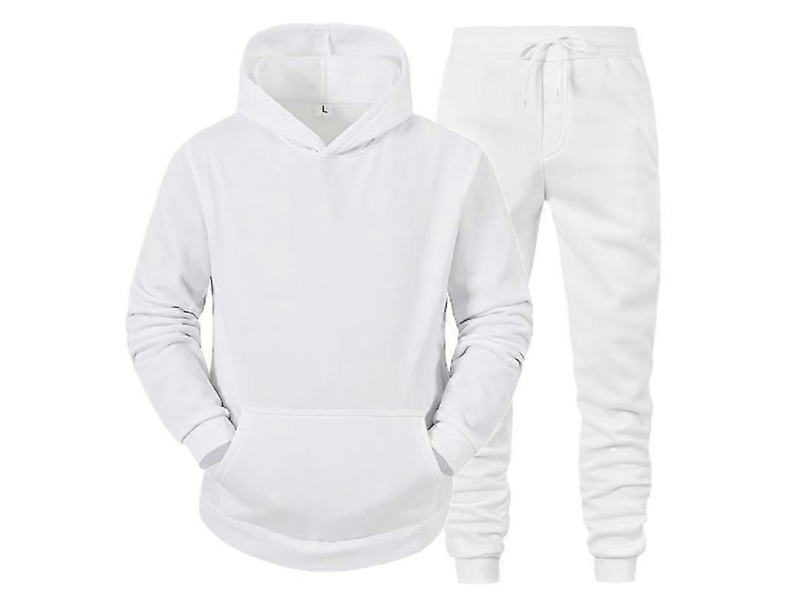 2 Peças/conjunto Roupa Esportiva Masculina Inverno Manga Longa Cintura Elástica Meia Alta Bolsos