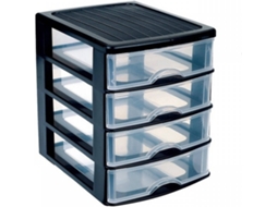 Cómoda Guadiana ACAN 4 gavetas (Sortido - Plástico - 23 x 17,5 x 21 cm)
