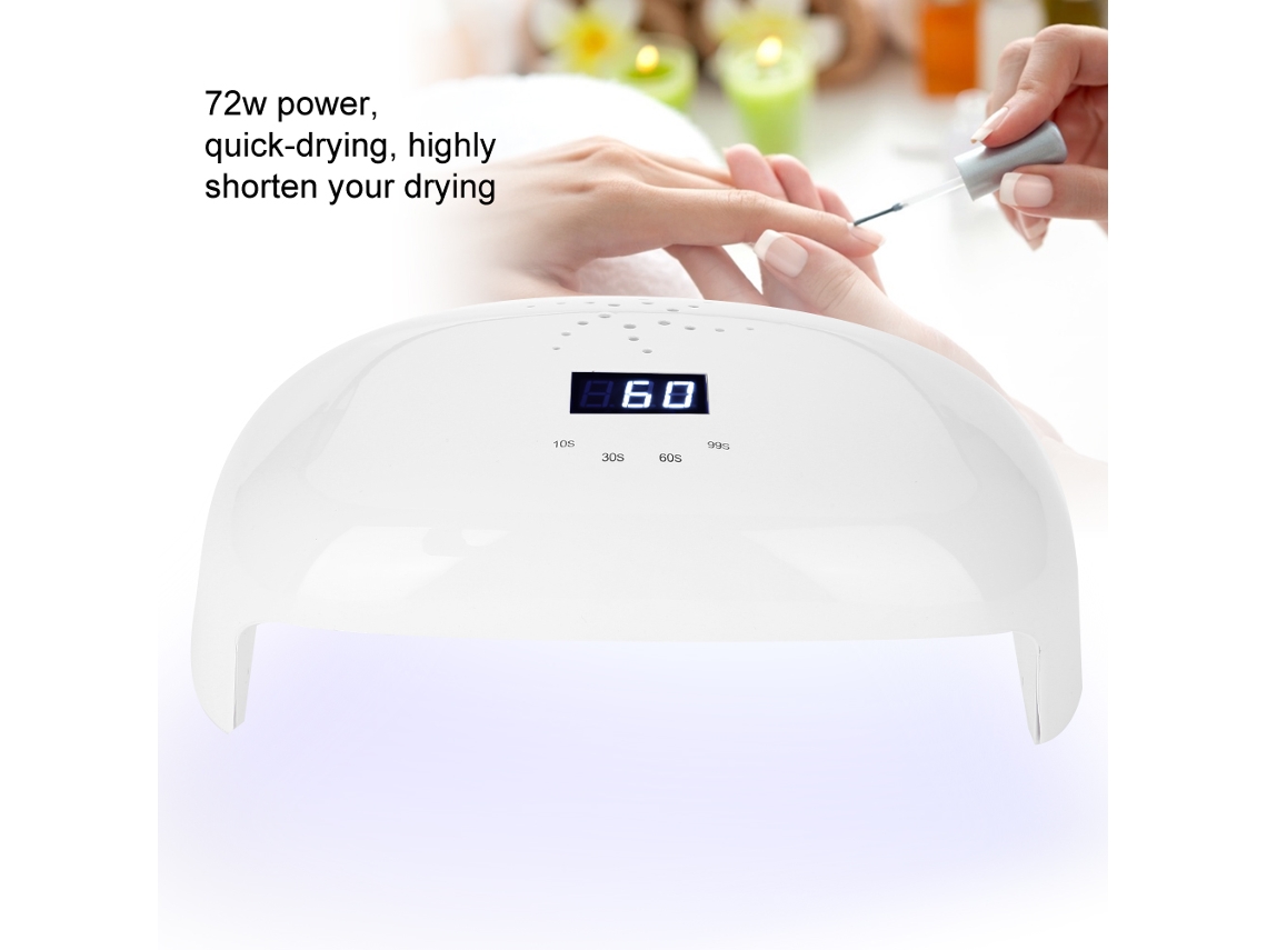 Lâmpada De Unhas Duas Mãos 78w (uv Led Com Sensoriamento Inteligente E Ventoinha Para Curagem Rápida) Eoocoo