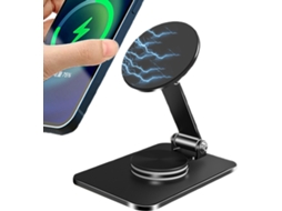 Suporte Magnético Dobrável E Giratório De 360° Para Smartphones, Design Compacto, Suporte Para Tablet Em Aço Carbono