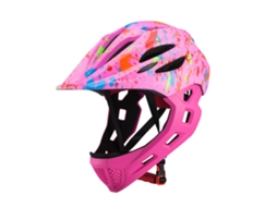 (rosa) Capacete Infantil Ajustável Para Bicicleta Com Luzes Led, Adequado Para Patinetes, Bicicletas De Equilíbrio E Capacete Integral.
