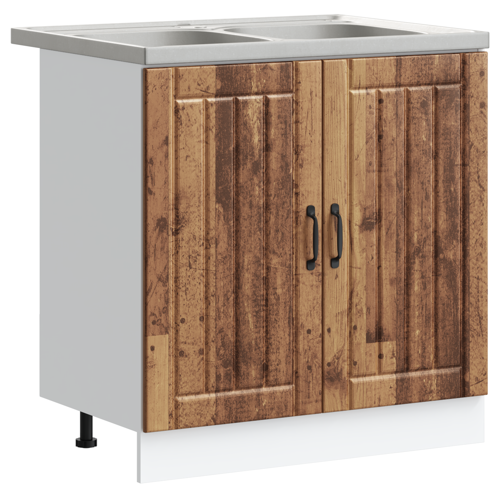 Conjunto 2 Armário De Cozinha Vidaxl Castanho Derivados De Madeira (80 X 46 X 81,5 Cm)