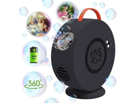Máquina de Bolhas Brinquedo Soprador de Bolhas Automático Recarregável Giratório 90-360 Soprador de Bolhas de 500Ml para Crianças 3 71 SSS