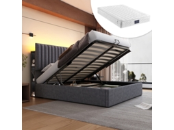 Cama Casal 160x200cm, Robusta, Durável, Design Prático, Fácil Instalação, Qualidade Superior, Colchão Não Incluso