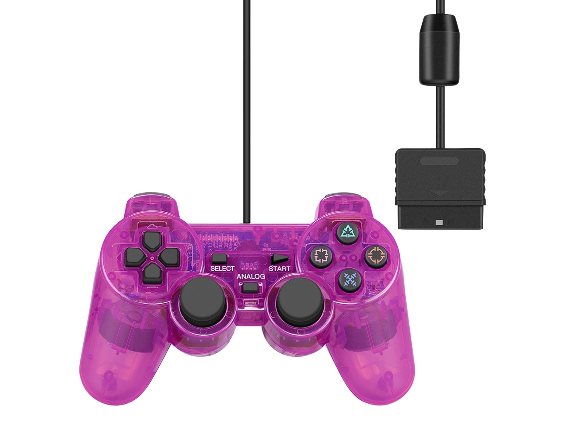 (violeta) Controle De Jogos Com Fio E Função De Vibração
