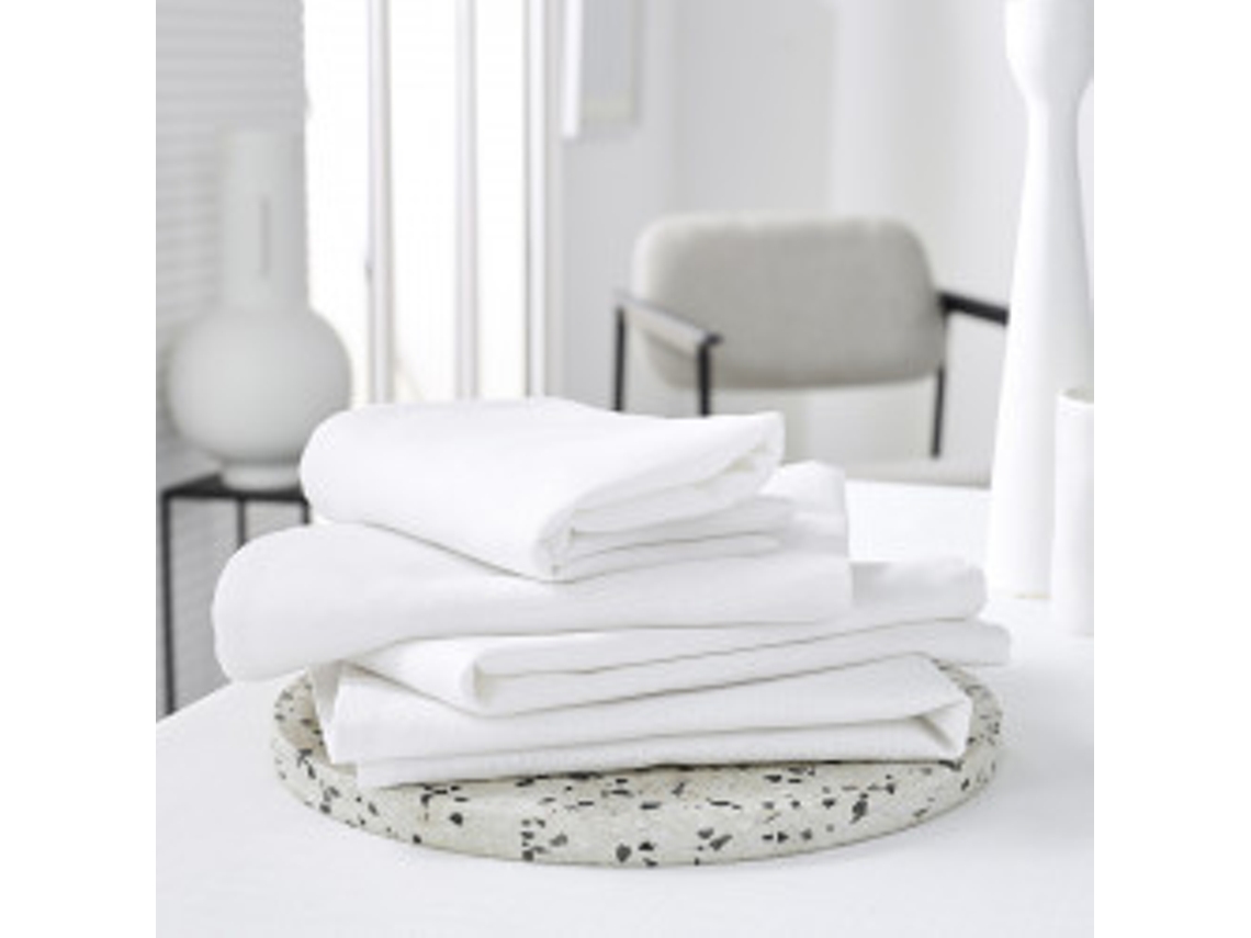 Pack de 4 Guardanapos Lisos Cores Sólidas Branco 40X40Cm MEVAK LIVING