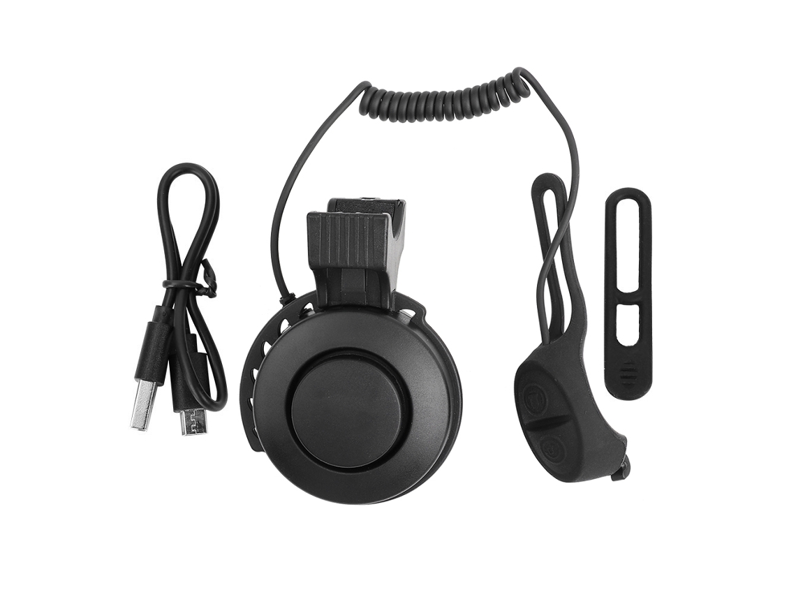 Buzina elétrica AQUAFORGE, para Patinete, recarregável por Usb, para Mtb e Estrada