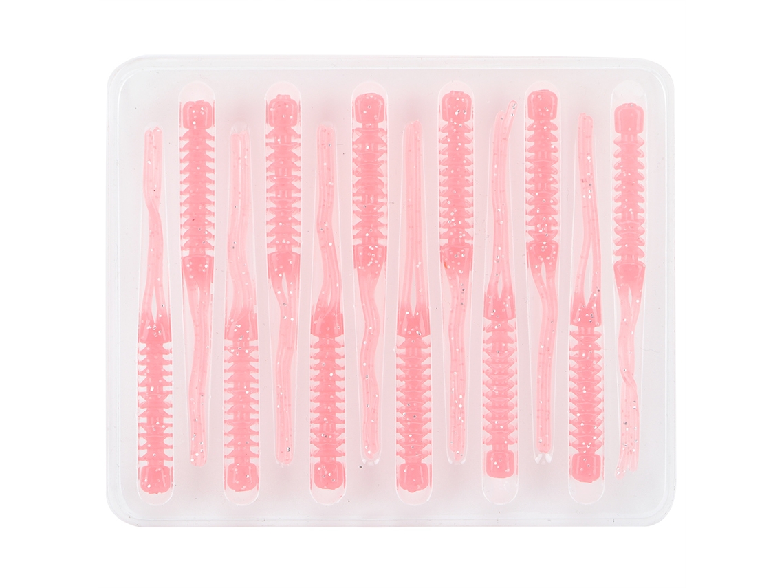 Kit de Iscas de Pesca 12pcs 55mm Vermelho com Estrelas