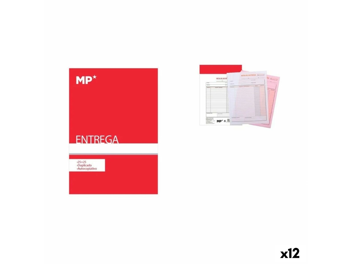 Talonário de Entregas Mp 1/4 Talonário de Entregas 14,8 X 21 Cm 12 Unidades