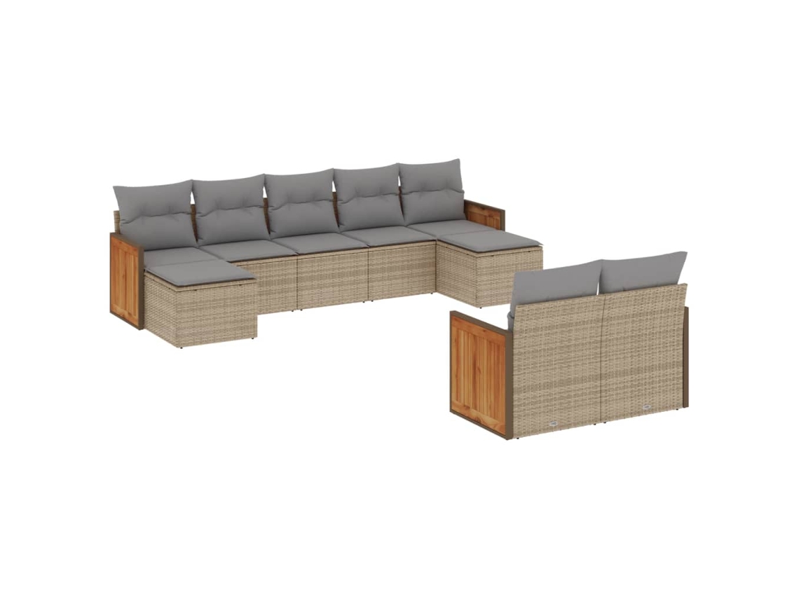 Garden Sofa Set, Garden Sofa Sets Vidaxl Bege Rattan / Vime (n/a)