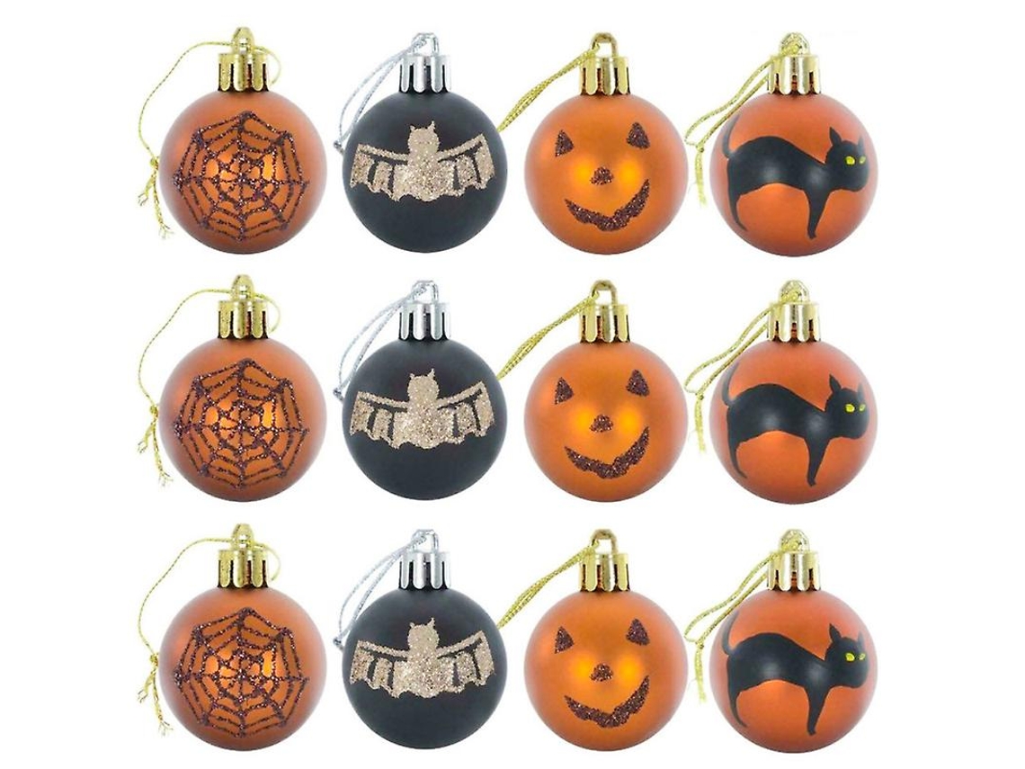 12 Peças de Bolas Suspensas de Halloween para Decorações de Halloween ALLINLESS
