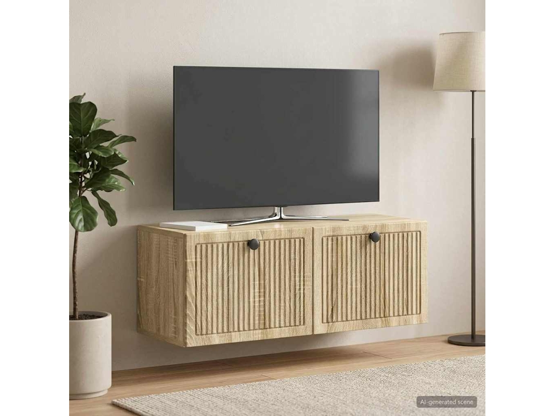Vidaxl Gabinete De Tv De Parede Carvalho Sonoma 78,5 X 31 X 30 Cm