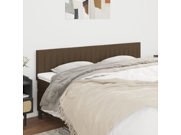 Vidaxl Cabeceiras Castanho-escuro 200x5x78/88 Cm Tecido
