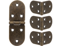 Dobradiças Para Móveis Nuobesty Com Borda Arredondada Fácil, Conjunto De 4 Peças Em Liga Zinco Com Design Giro 180-graus