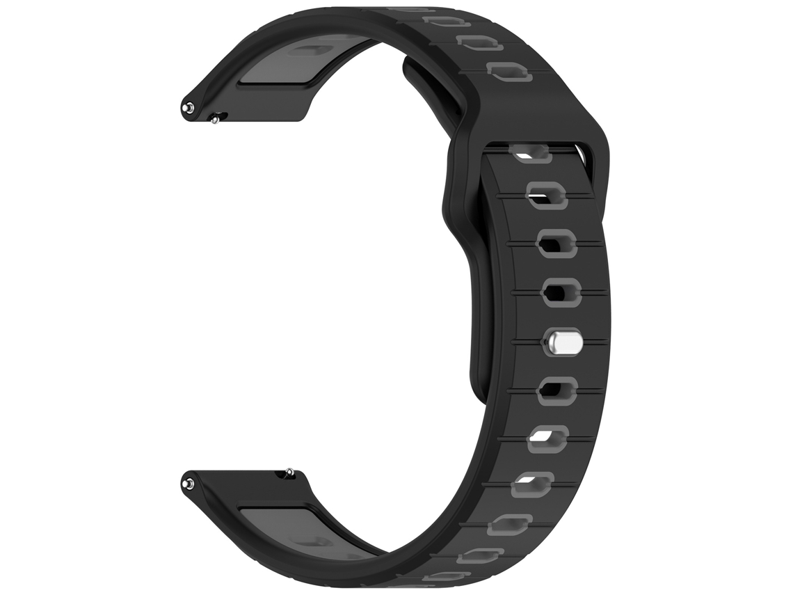 Bracelete Bicolor Texturizada Para Amazfit Helio Strap Preto/cinzent Inf