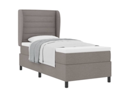 Cama Box com Colchão Cinzento acastanhado 90 X 200 Cm Tecido MAISON EXCLUSIVE