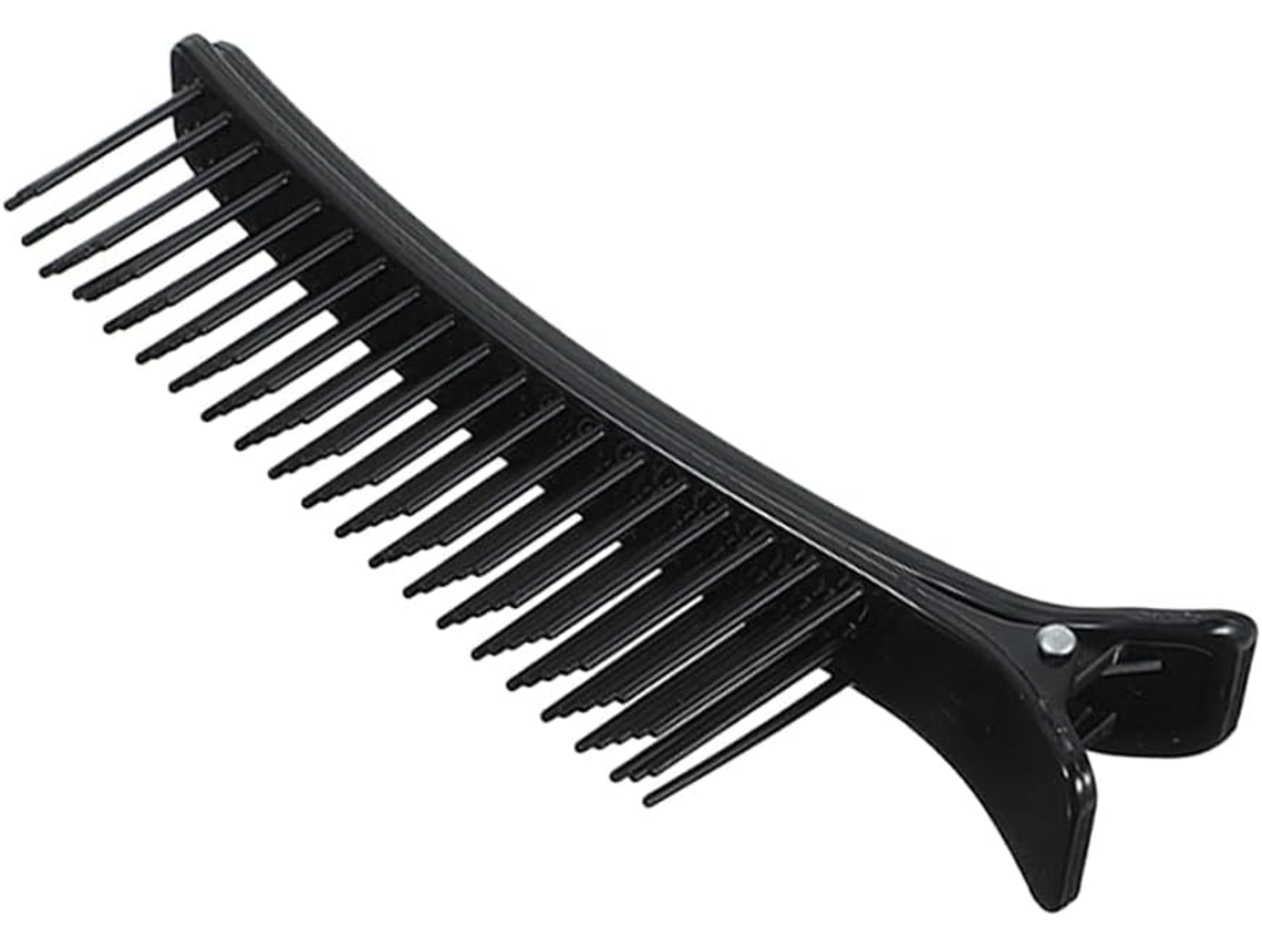Grampo de Cabelo Profissional Em Plástico Preto Para Fazer Riscas E Prender O Cabelo.