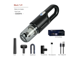 Aspirador Sem Fio Para Veículos Domésticos De Uso Duplo Preto 7.4v