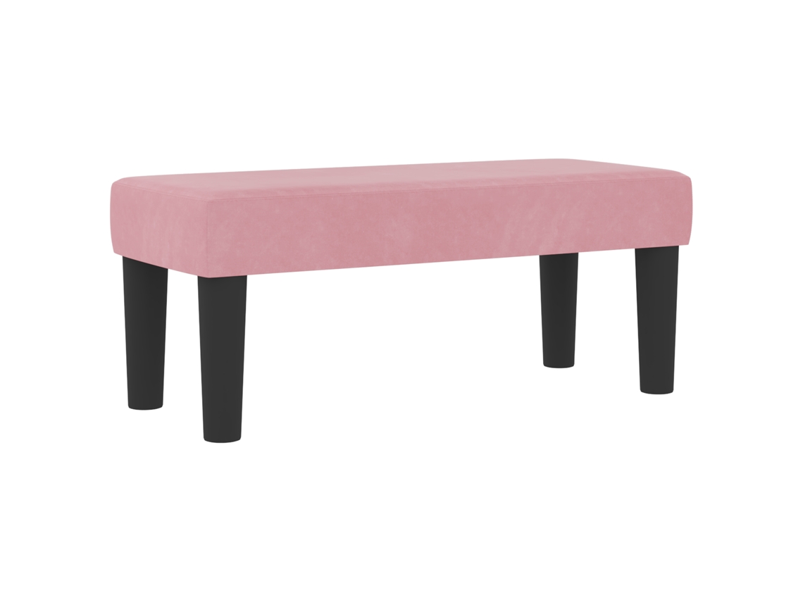 Cama Bospring Com Colchão E Banco Rosa Veludo Vidaxl Rosa Fabric (80x200 Cm)