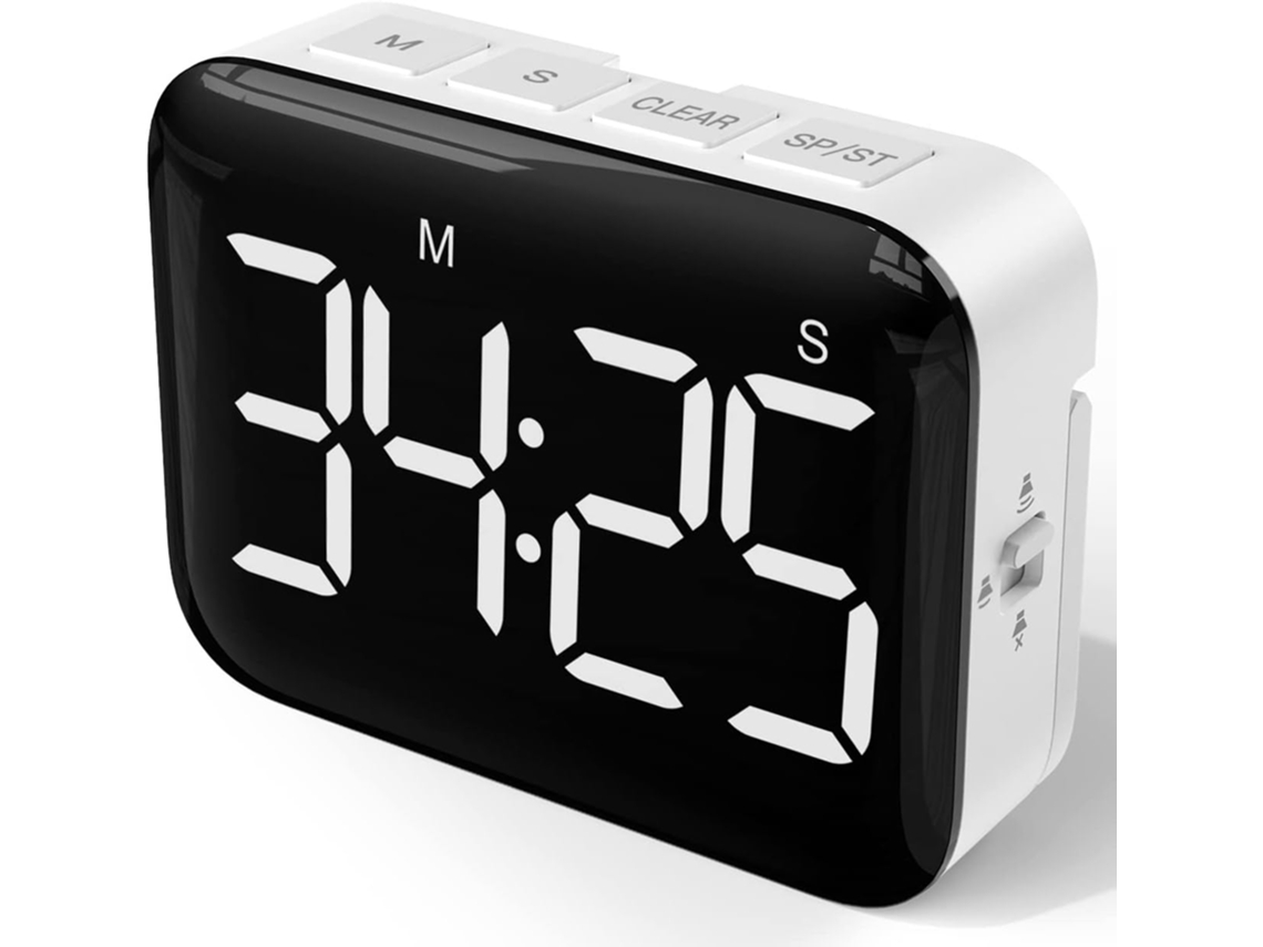 Temporizador De Cozinha Digital Com Tela Led Grande De 4 Polegadas E Temporizador Magnético Slowmoose