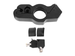 Cadeado universal para guidão de motocicleta e bicicleta elétrica, com trava antifurto dourada.