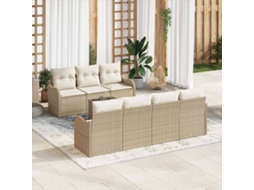 Vidaxl Conjunto De Sofá De Jardim 8 Unid. 7-número De Lugares