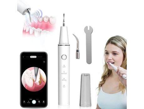 Desincrustador Elétrico Voly - Antitártaro Dental, Placa Dental Recarregável - Branco
