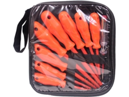 Kit De 9 Pontas De Chave De Fenda Magnéticas Isoladas Com Cabo Ergonômico Para Ferramentas Elétricas Profissionais