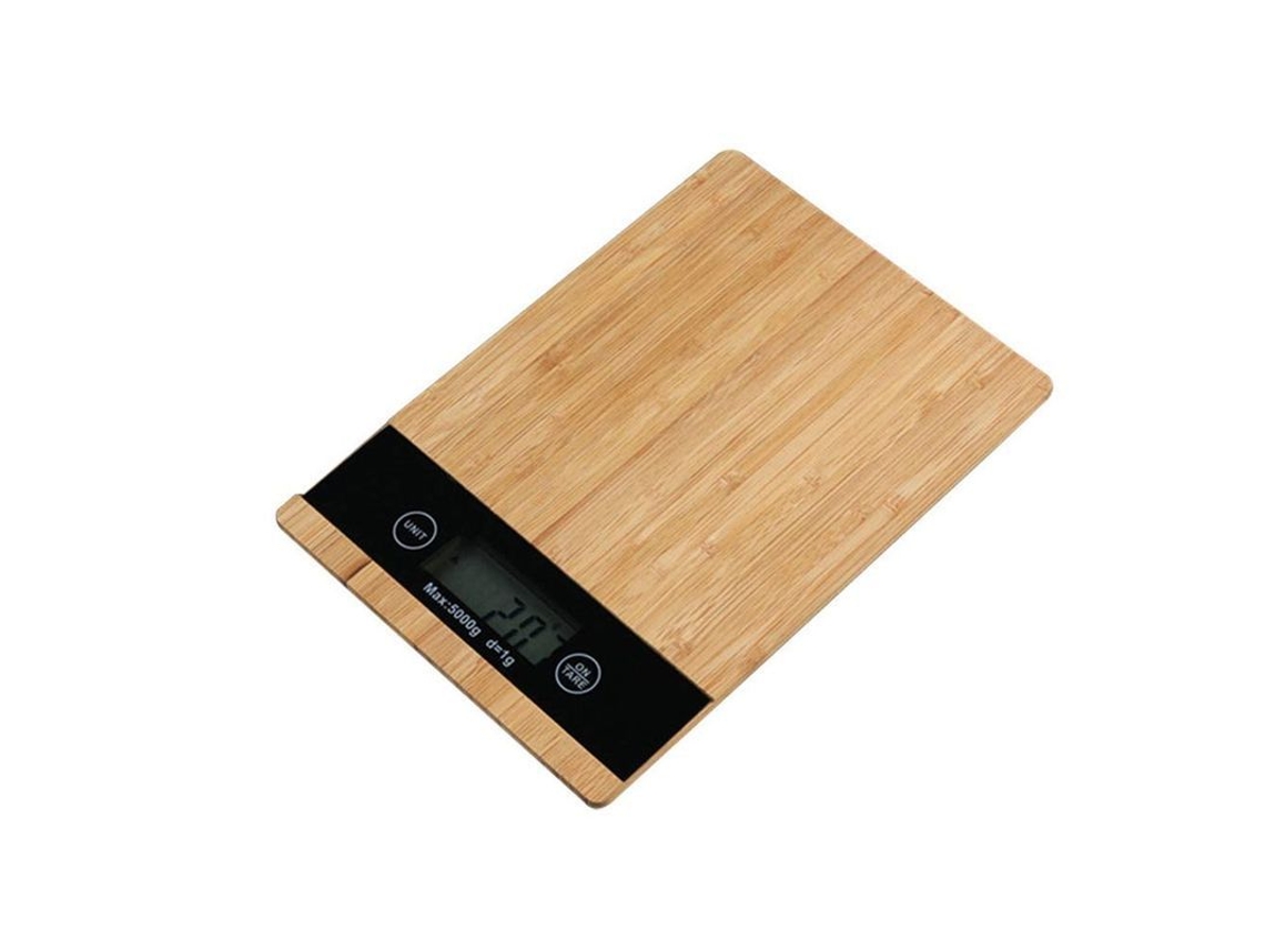 2026 básculas de Cozinha Eletrônica Profissional de Alta Precisão 5kg/1g com Painel de Bambu e Abs