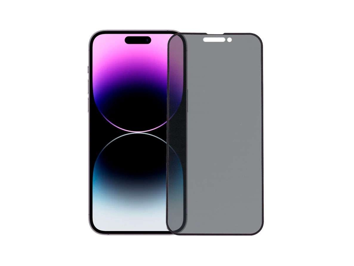 Película De Vidro Temperado Inquebrável Antiespía Preto Para Iphone 15 Pro