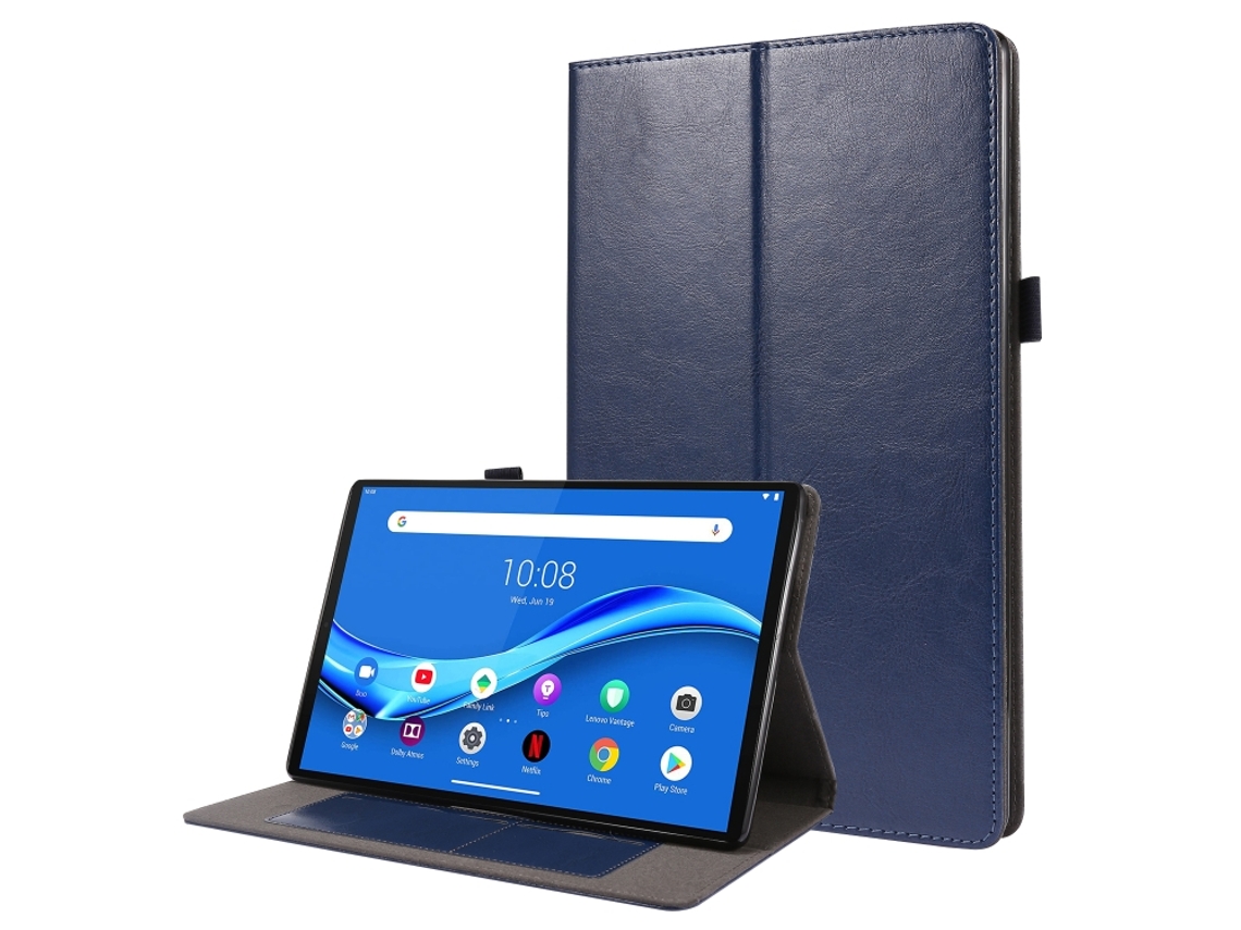Capa‑flip Horizontal De Couro Halinuia Com Textura Crazy‑horse, Suporte Dobrável E Ranhura Para Cartão, Compatível Com Lenovo Tab M10 Plus