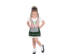 Fato clássico da Baviera rosa e preto para menina