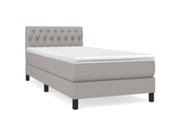 Cama com Molas/colchão 90x200 Cm Tecido Cinza claro MAISON EXCLUSIVE